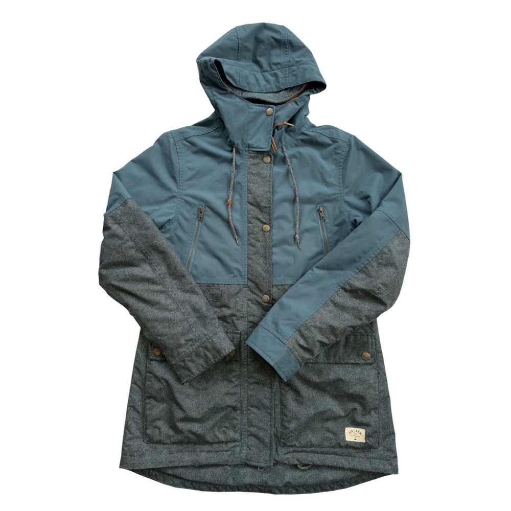 Holden Outerwear Parka Jacket Womens Large Blue Grey Snowboard Ski Excellent